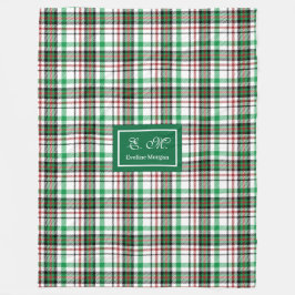 Manta Polar Personalized Holiday Throw Blanket Plaid Keepsake