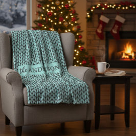 Manta Polar Personalized Knit Pattern Cozy Fleece Blanket