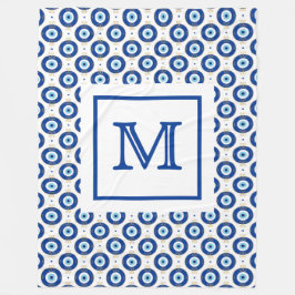 Manta Polar Personalized Monogram Modern Evil Eye Pattern 