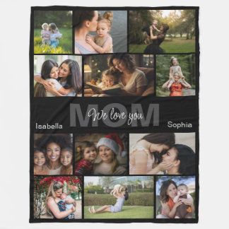 Manta Polar Personalized Photo, Custom Name Fleece Blanket