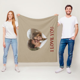 Manta Polar Personalized Photo Valentine's Day Fleece Blanket