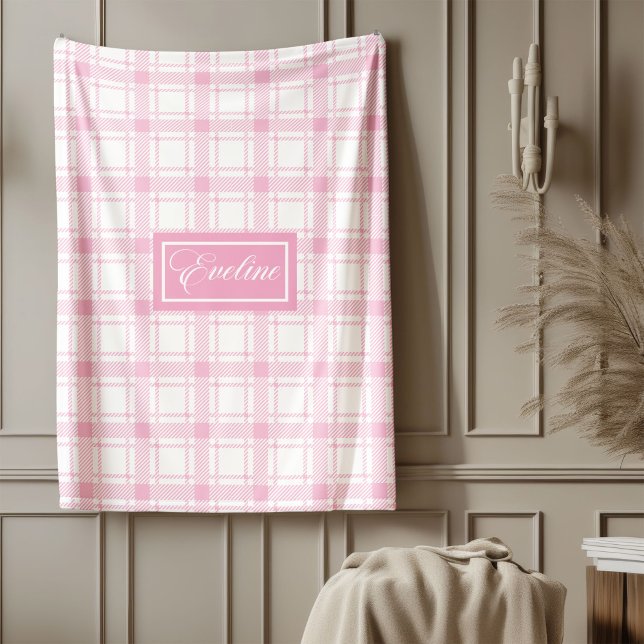 Manta Polar Personalized Pink Throw Chic Pastel Aesthetic (Personalized Pink Throw Chic Pastel Aesthetic)