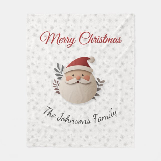 Manta Polar Personalized Santa Christmas – Custom Family Name (Anverso)