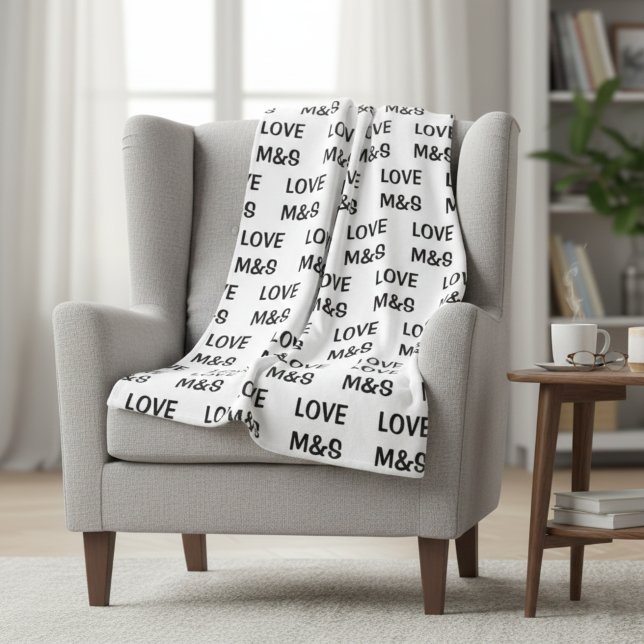 Manta Polar Personalized Sherpa Fleece Initial Blanket, Custom (Subido por el creador)