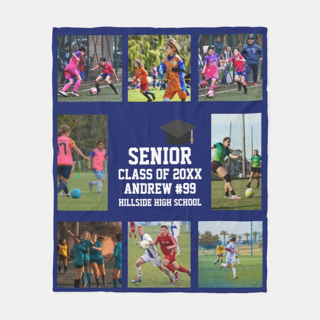 Manta Polar Personalized Soccer Senior Class Of Graduation (Anverso)