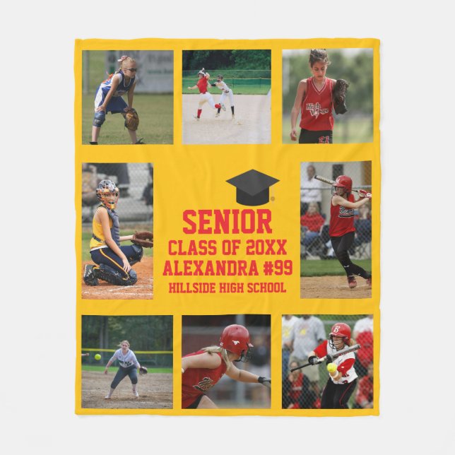 Manta Polar Personalized Softball Senior Night Graduation Grad (Anverso)