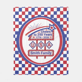 Manta Polar Personalized USA 250–Patriotic Retro Marquee