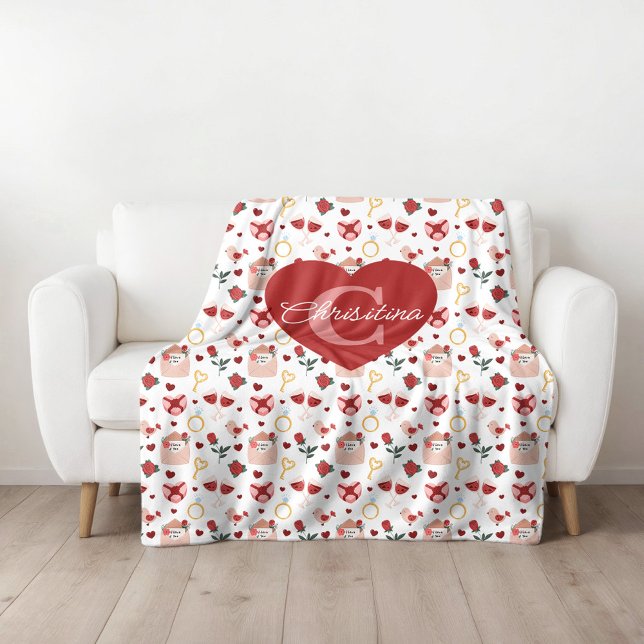 Manta Polar Personalized Valentine’s Day Fleece Blanket  (Subido por el creador)