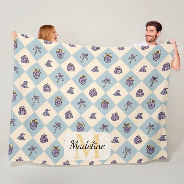 Manta Polar Personalized Wizard School Blue Monogram Name (In situ)