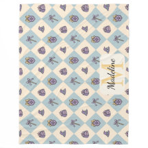 Personalized Wizard School Blue Monogram Name