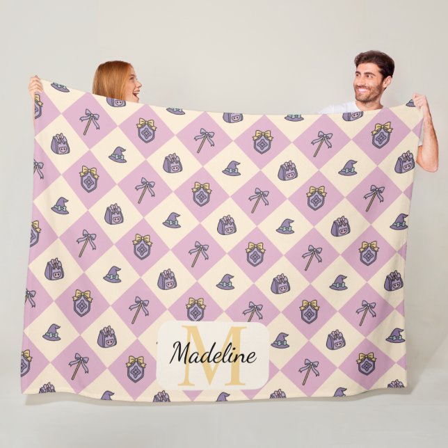 Manta Polar Personalized Wizard School Pink Monogram Name (In situ)