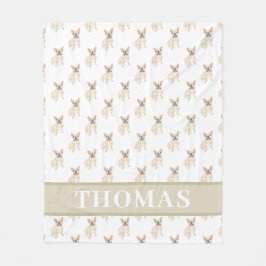 Manta Polar PersonalizedFrenchie (Fawn Tan Cream)