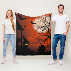 Manta Polar Pesadilla de la luna sangrienta de Halloween