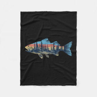 Manta Polar Pesca de trucha Pesca Naturaleza Pescador al aire 