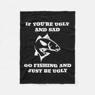 Manta Polar Pesca divertida si eres feo y triste ve a pescar