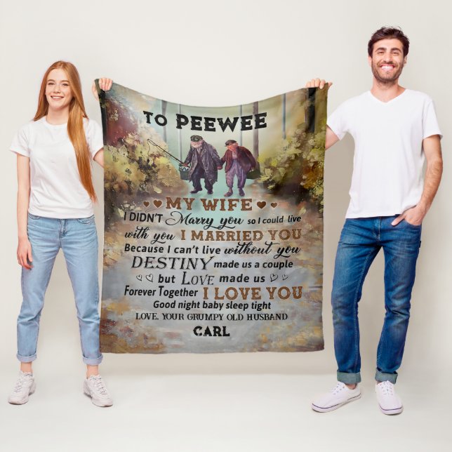 Manta Polar Pesca Personalizada A Mi Esposa De Husba (In situ)