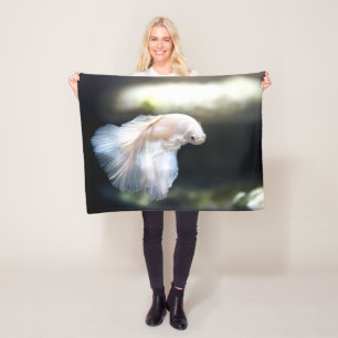 Manta Polar Pescado blanco siamés de combate