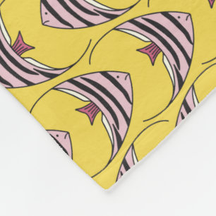 Manta Polar Pescado de ángel amarillo brillante