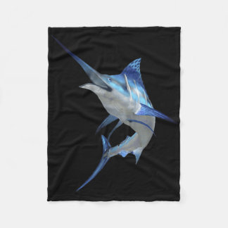 Manta Polar Pescado de Marlín Azul Hermoso Manga Corta 