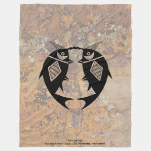 Manta Polar Pescado gemelo, diseño de alfarería de fibras