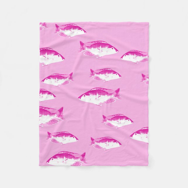 Manta Polar Pescado rosa (Anverso)