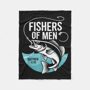 Manta Polar Pescadores Cristianos De Hombres Mateo 4 19 Verso