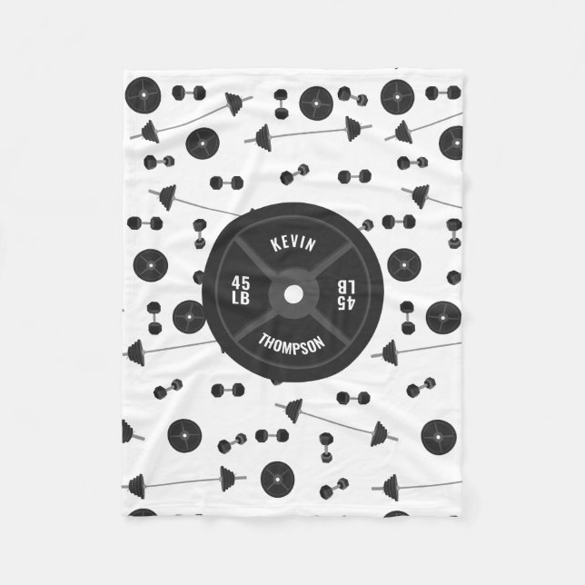 Manta Polar Peso Formación Fitness Dumbbell Bodybuilding Nombr (Anverso)