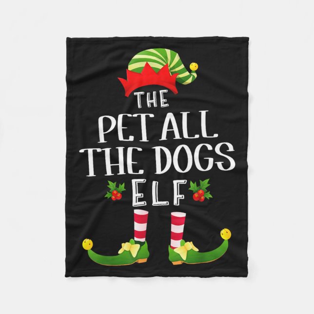Manta Polar Pet All The Dogs Christmas Elf Matching Pajama X-m (Anverso)