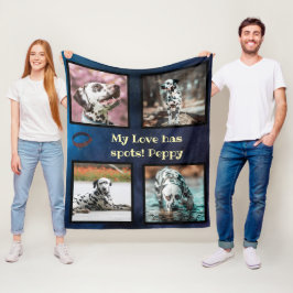 Manta Polar Pet dog photo collage dalmatian 