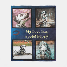 Manta Polar Pet dog photo collage dalmatian