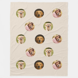 Manta Polar Pet Family Photo Mother's Day Fleece Blanket Beige