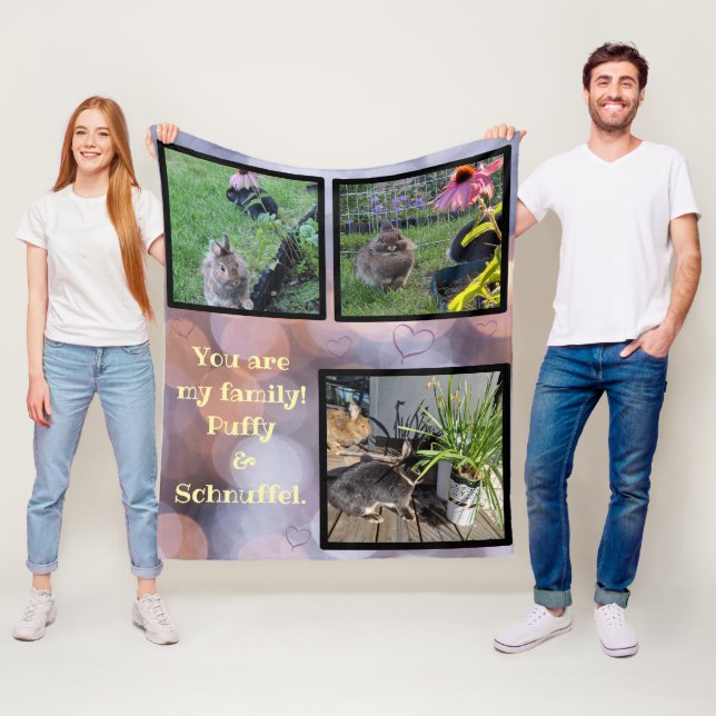 Manta Polar pet photo collage - 3 pictures (In situ)