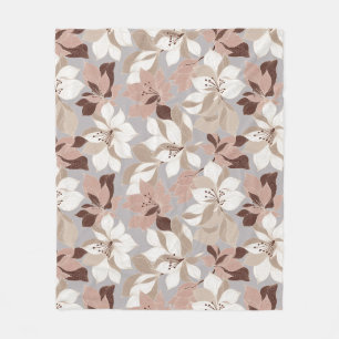 Manta Polar Pétalos abstractos estilizados en colores de moda