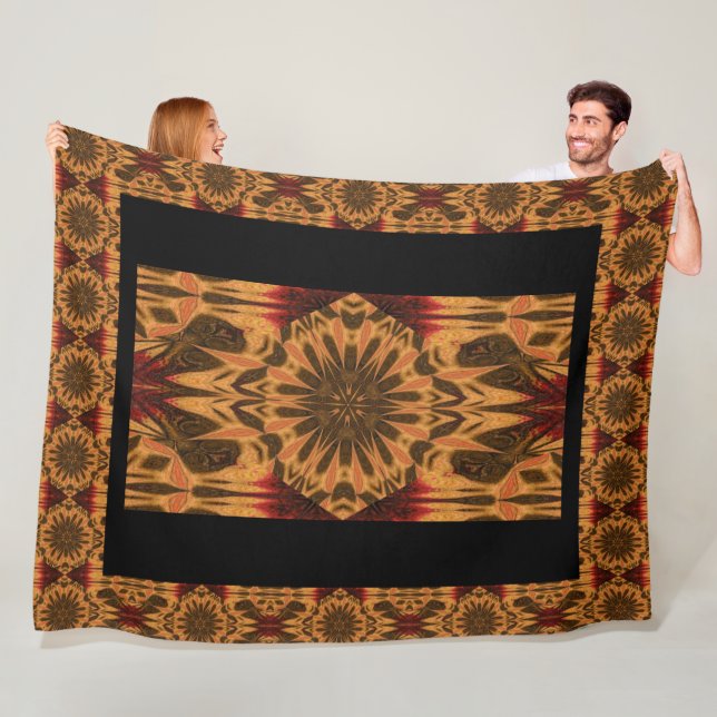 Manta Polar Pétalos de Dandelion bohemios 1 Patrón floral (In situ)