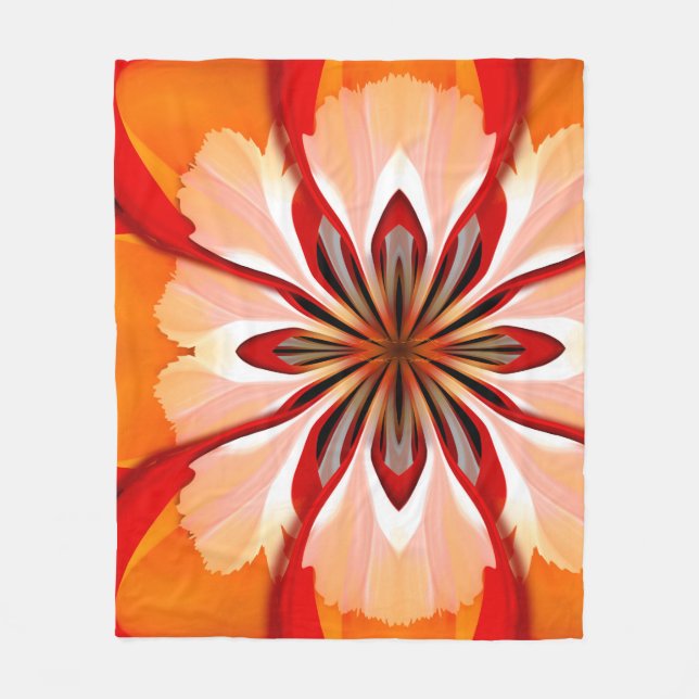 Manta Polar Pétalos de flores (Anverso)