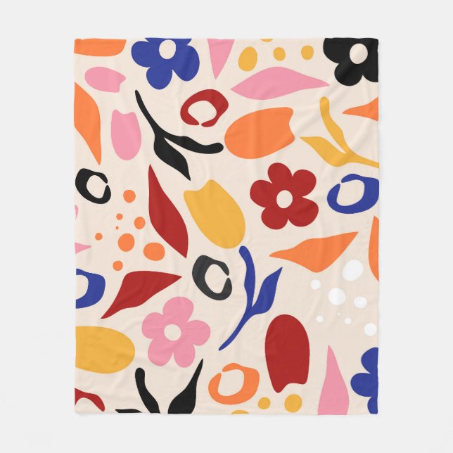 Manta Polar Pétalos en movimiento (Anverso)