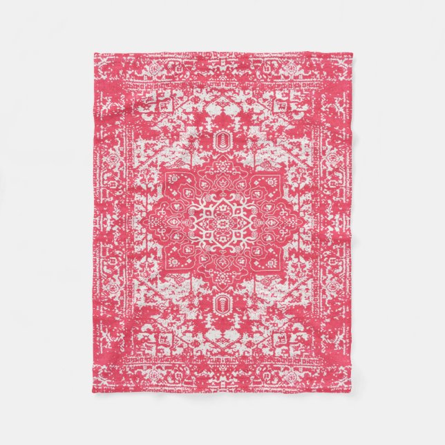 Manta Polar Pétalos rosas en los sueños de Kilim (Anverso)