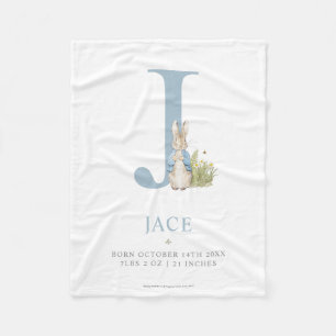 Manta Polar Peter Rabbit   Carta personalizada J