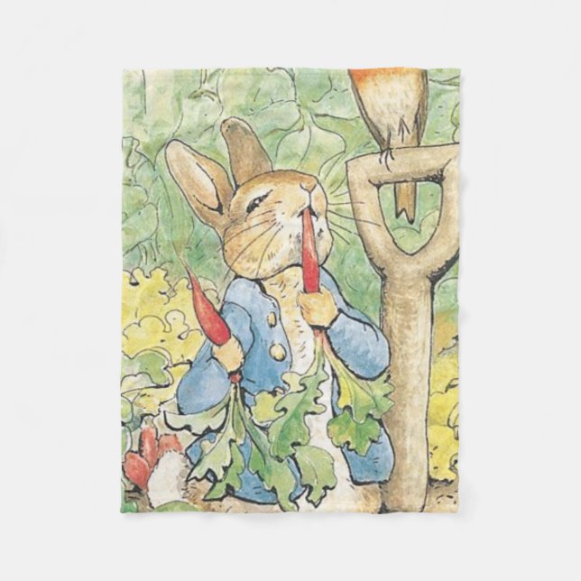 Manta Polar Peter Rabbit En El Jardín - Beatrix Potter (Anverso)