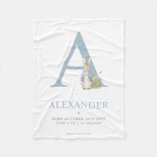 Manta Polar Peter Rabbit   Personalized Letter A