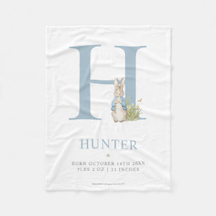 Manta Polar Peter Rabbit   Personalized Letter H