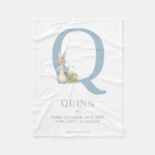 Manta Polar Peter Rabbit   Personalized Letter Q