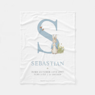 Manta Polar Peter Rabbit   Personalized Letter S