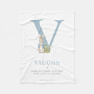 Manta Polar Peter Rabbit   Personalized Letter V