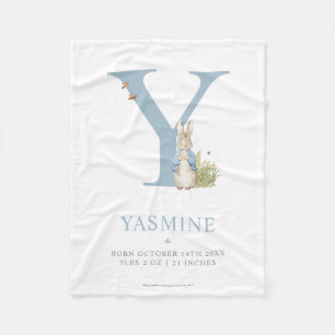 Manta Polar Peter Rabbit   Personalized Letter Y