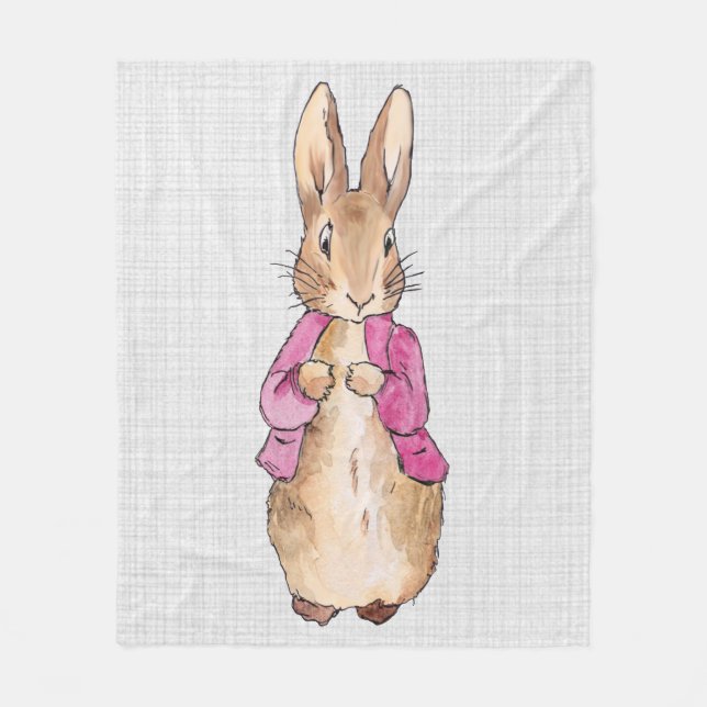 Manta Polar Peter the Rabbit Pink Jacket Gray Linen (Anverso)