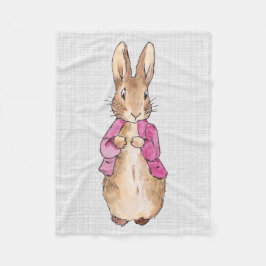 Manta Polar Peter the Rabbit Pink Jacket Gray Linen
