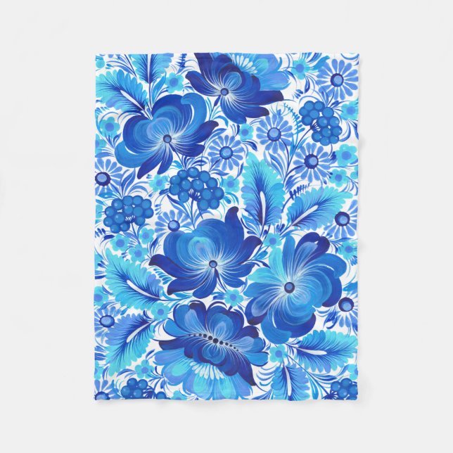 Manta Polar Petrikivka Ukrainian traditional folk art.  (Anverso)