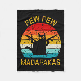 Manta Polar Pew Madafakas Pew provoca a curioso gato negro ret