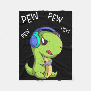 Manta Polar Pew Pew Pew Lindo T-rex Dinosaurio Jugador de Vide